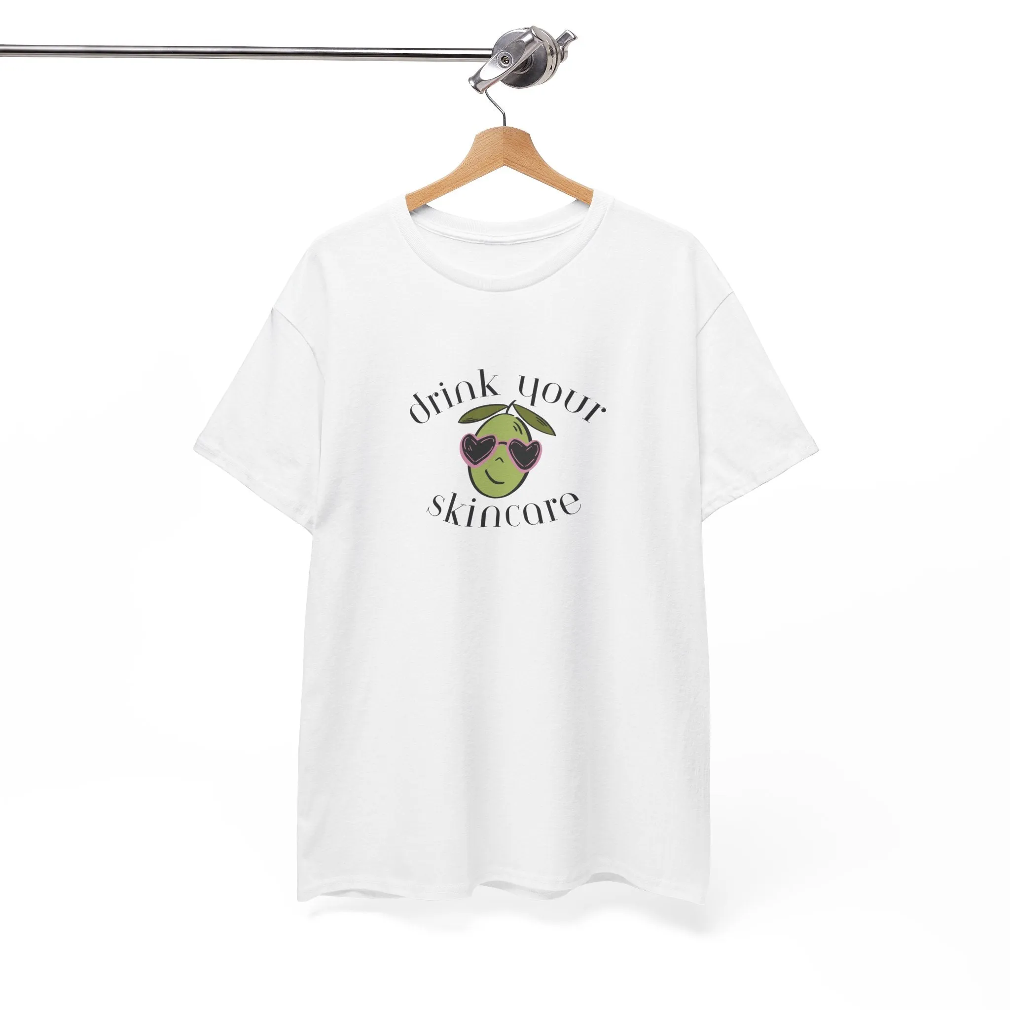 Drink your skincare / olive trees / olive sunglasses cartoon / Unisex Heavy Cotton Tee