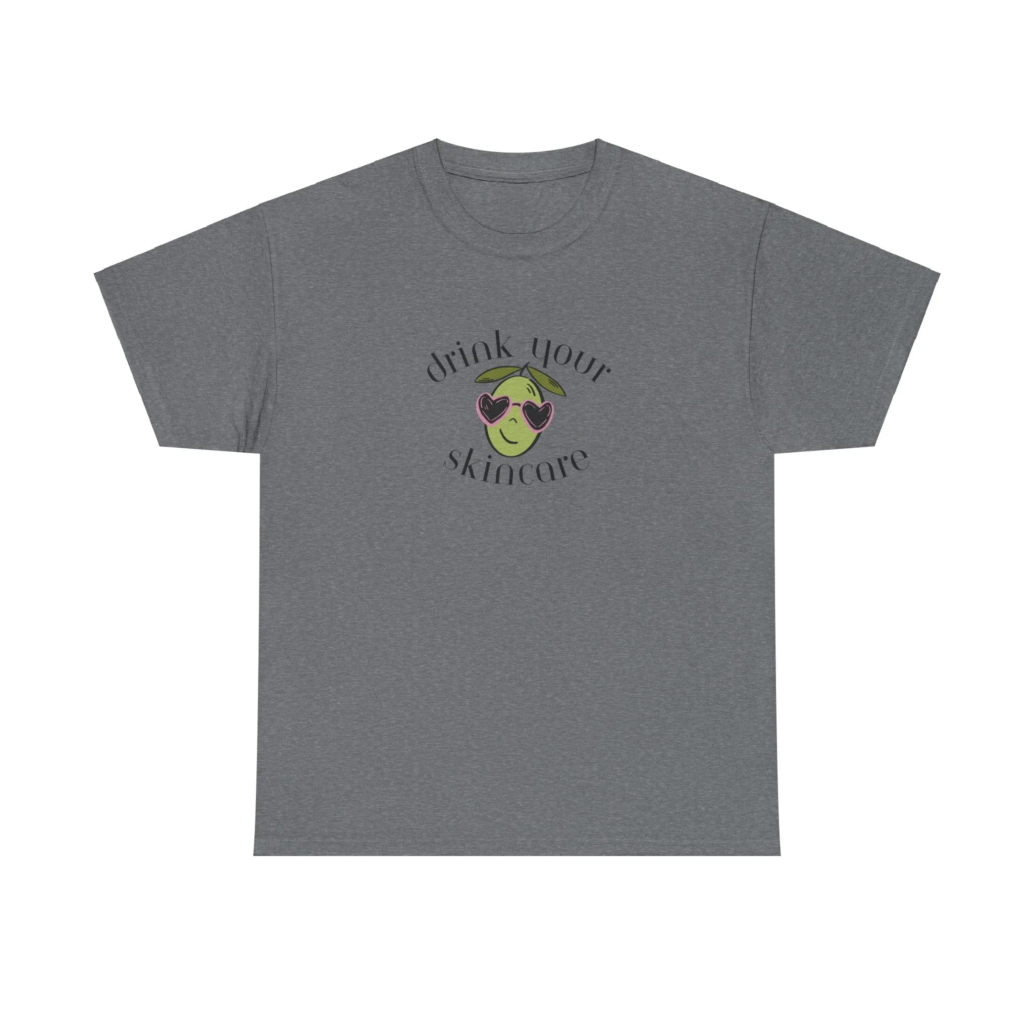 Drink your skincare / olive trees / olive sunglasses cartoon / Unisex Heavy Cotton Tee