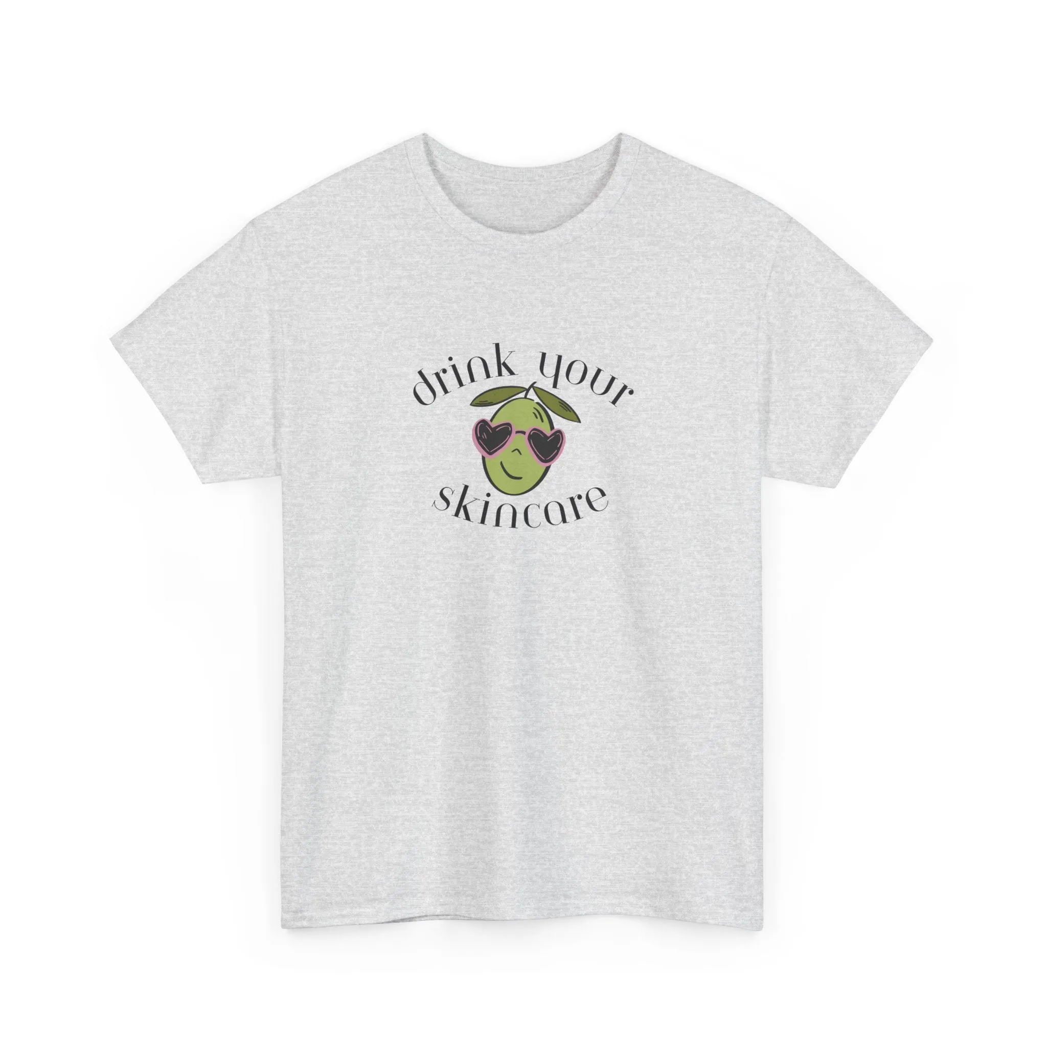 Drink your skincare / olive trees / olive sunglasses cartoon / Unisex Heavy Cotton Tee