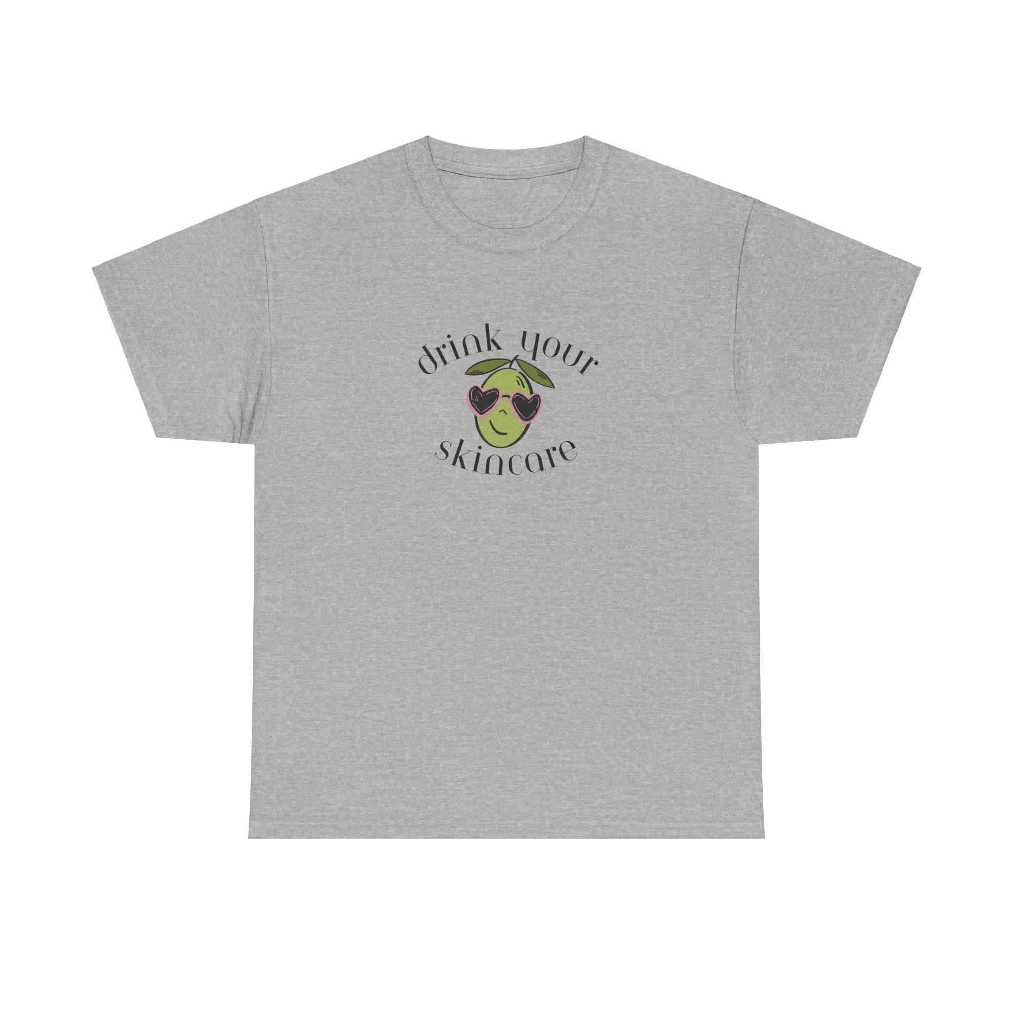 Drink your skincare / olive trees / olive sunglasses cartoon / Unisex Heavy Cotton Tee