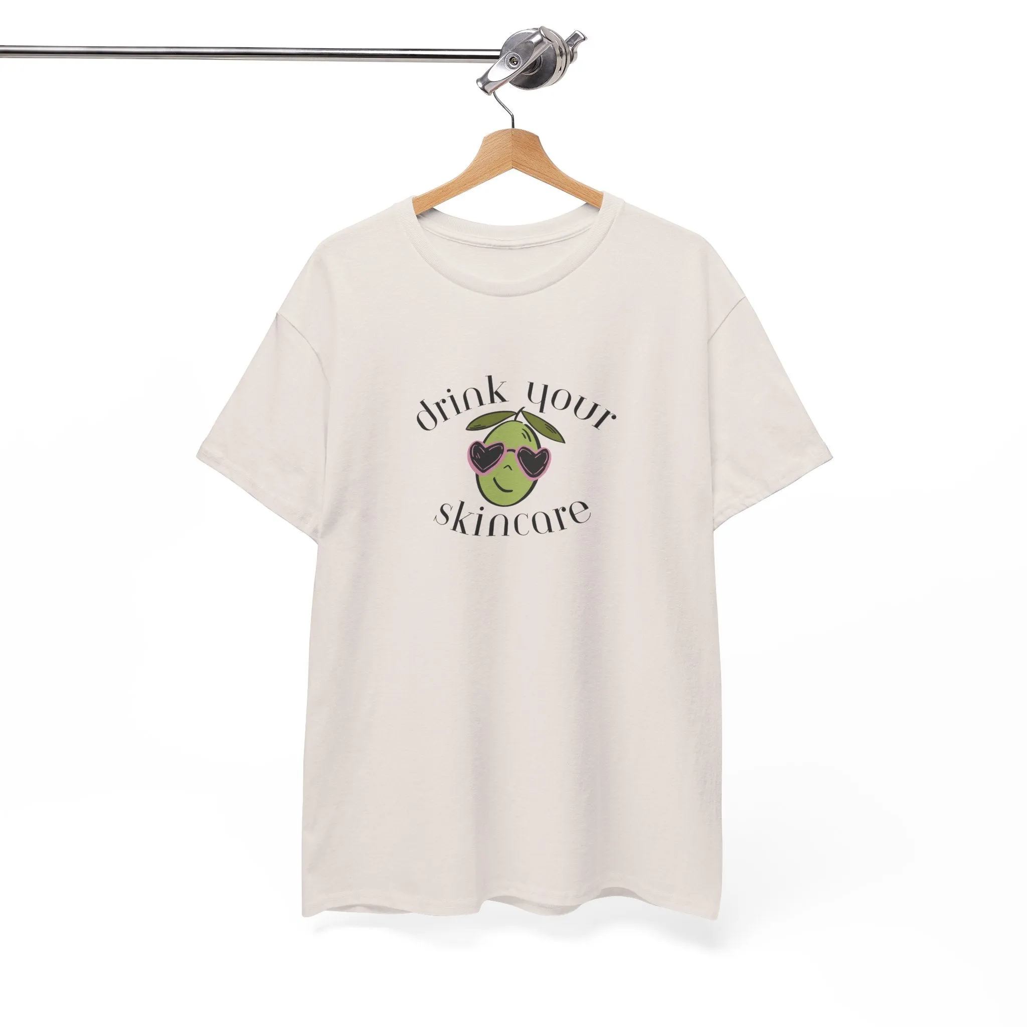 Drink your skincare / olive trees / olive sunglasses cartoon / Unisex Heavy Cotton Tee