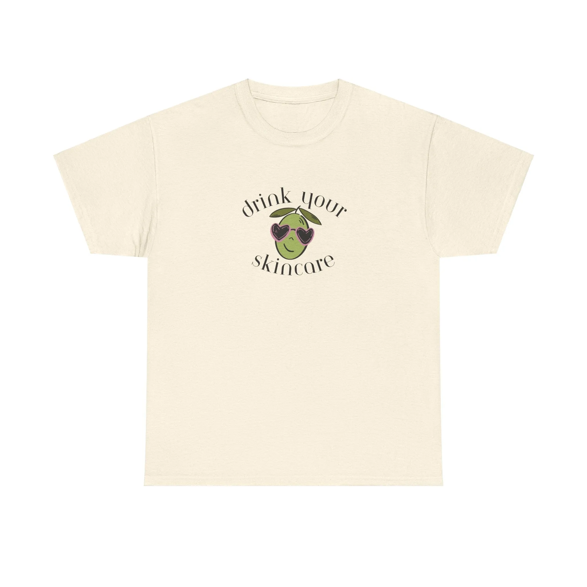 Drink your skincare / olive trees / olive sunglasses cartoon / Unisex Heavy Cotton Tee