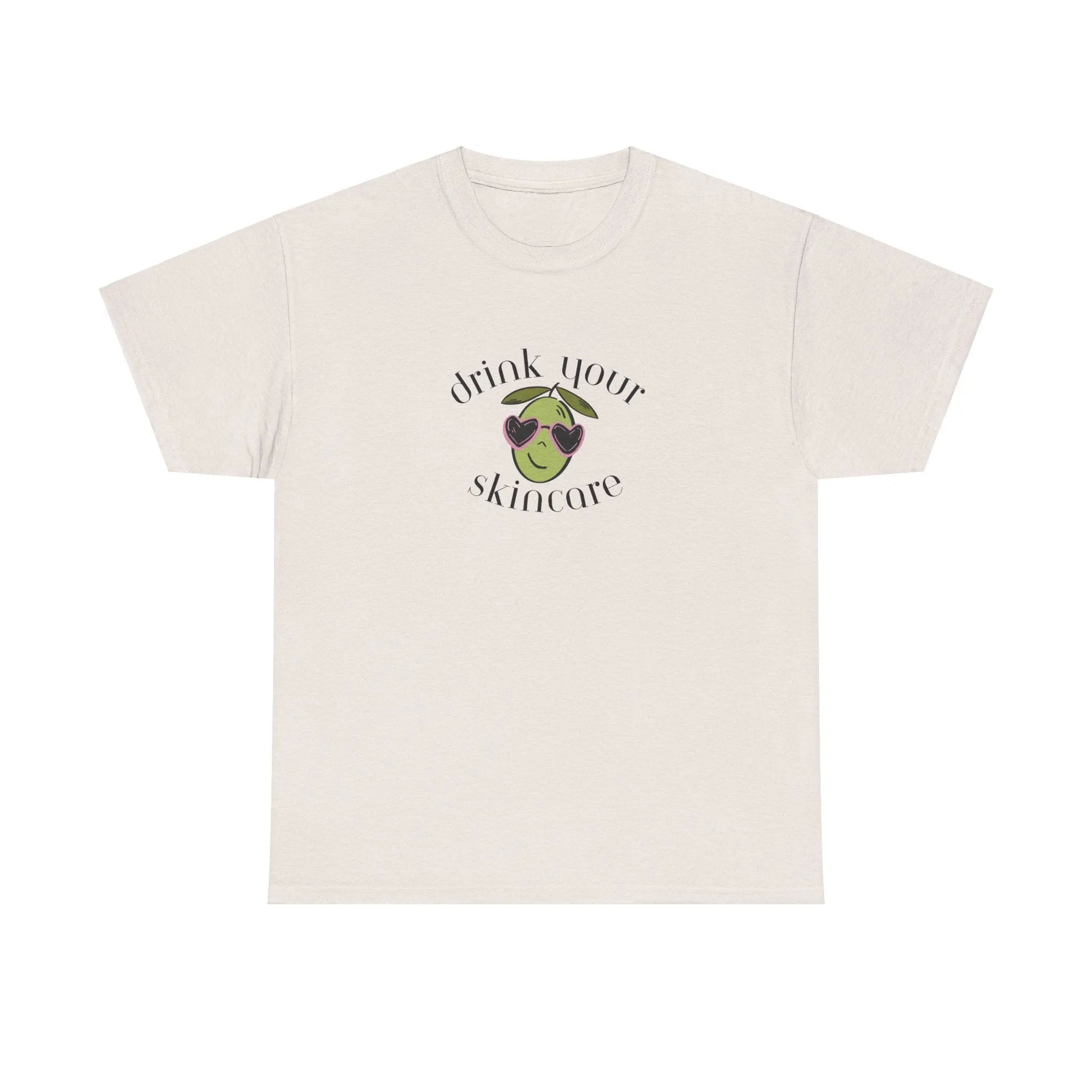Drink your skincare / olive trees / olive sunglasses cartoon / Unisex Heavy Cotton Tee