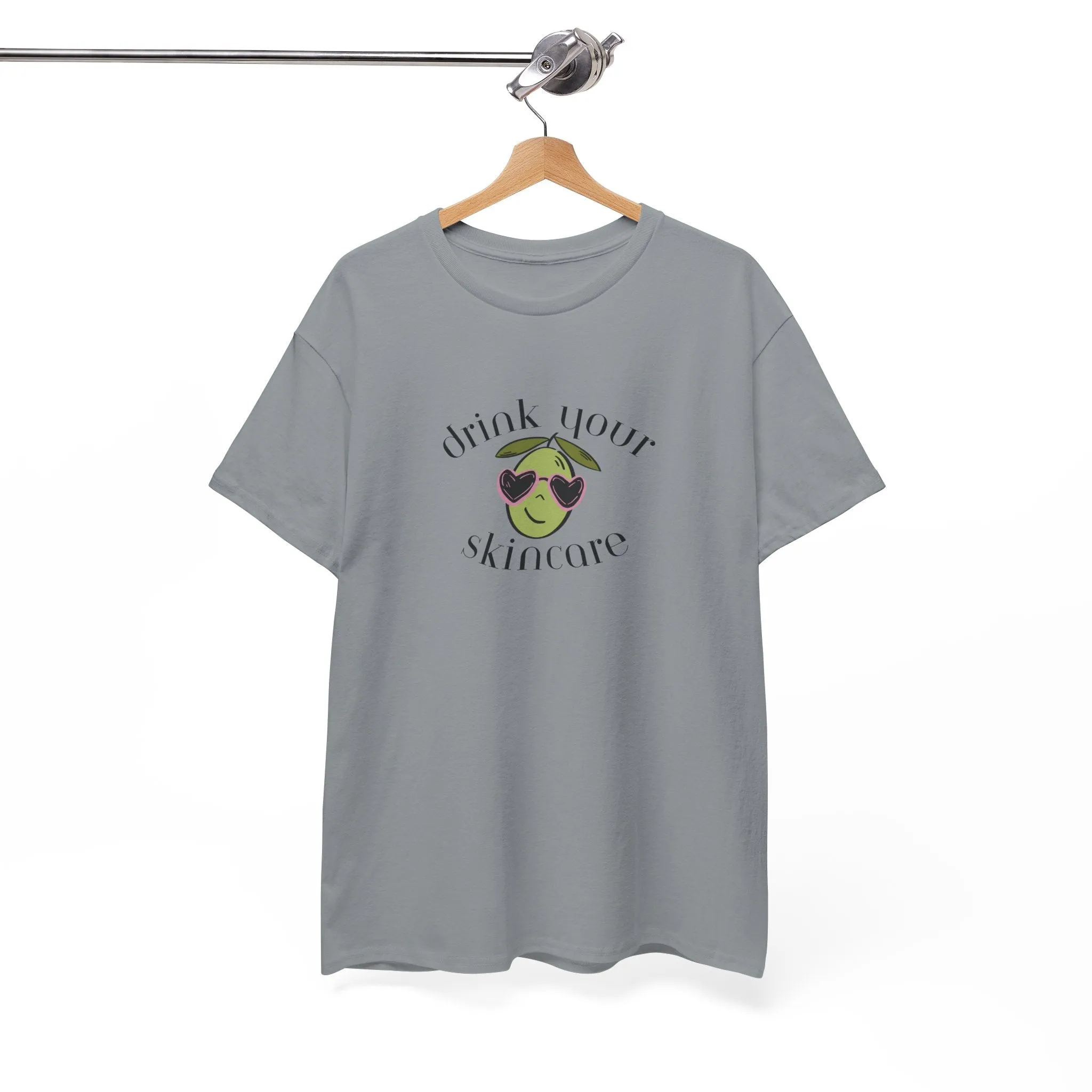 Drink your skincare / olive trees / olive sunglasses cartoon / Unisex Heavy Cotton Tee