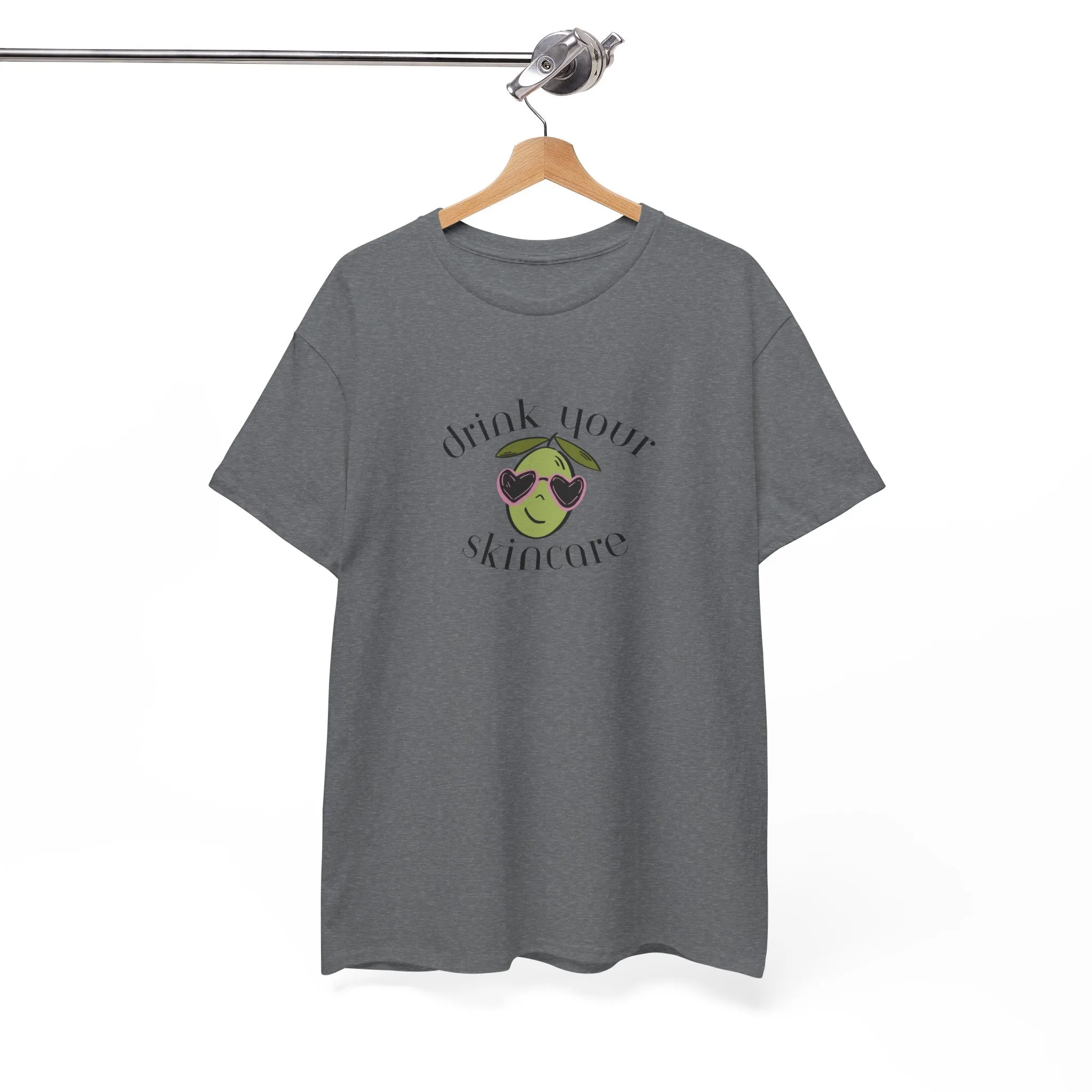 Drink your skincare / olive trees / olive sunglasses cartoon / Unisex Heavy Cotton Tee