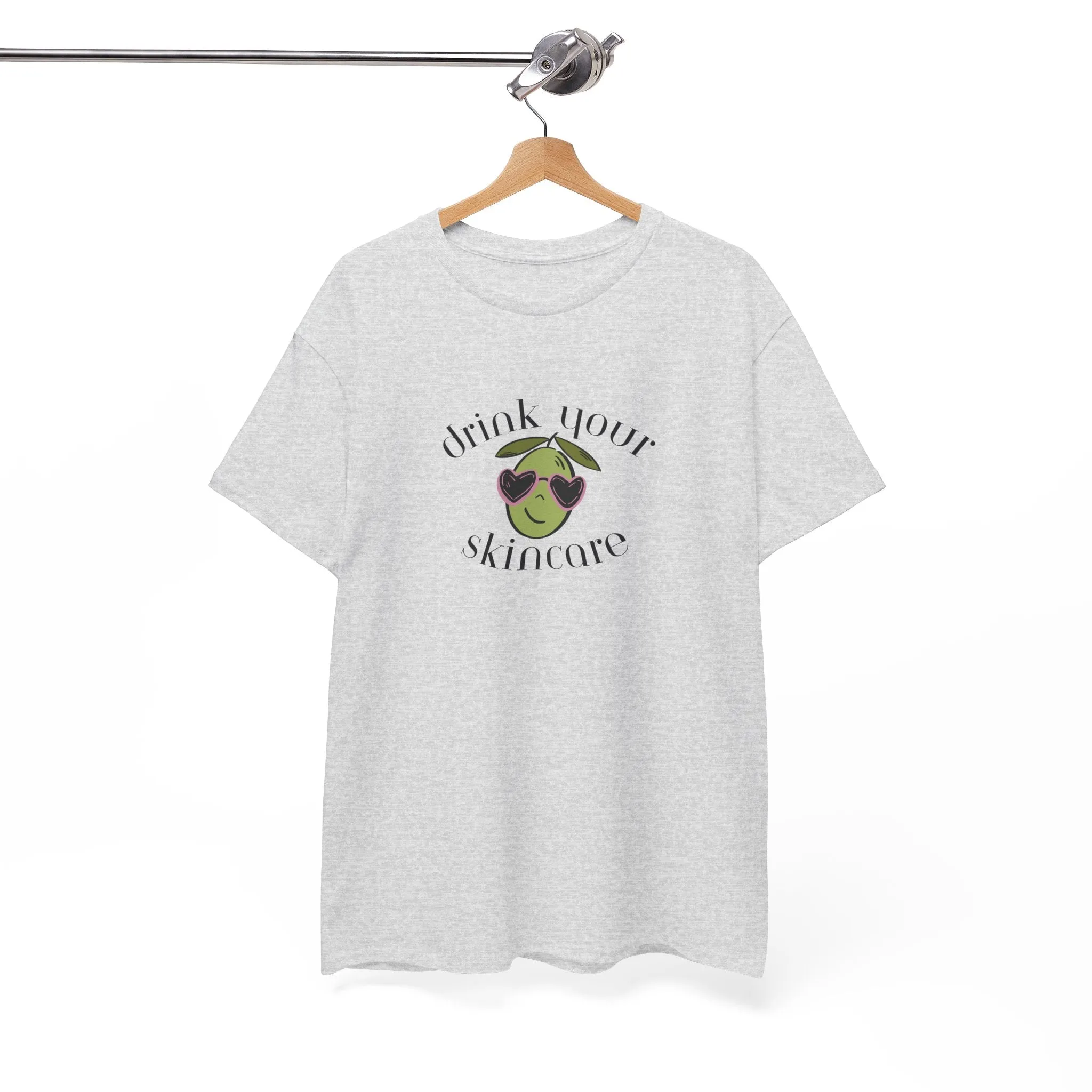 Drink your skincare / olive trees / olive sunglasses cartoon / Unisex Heavy Cotton Tee
