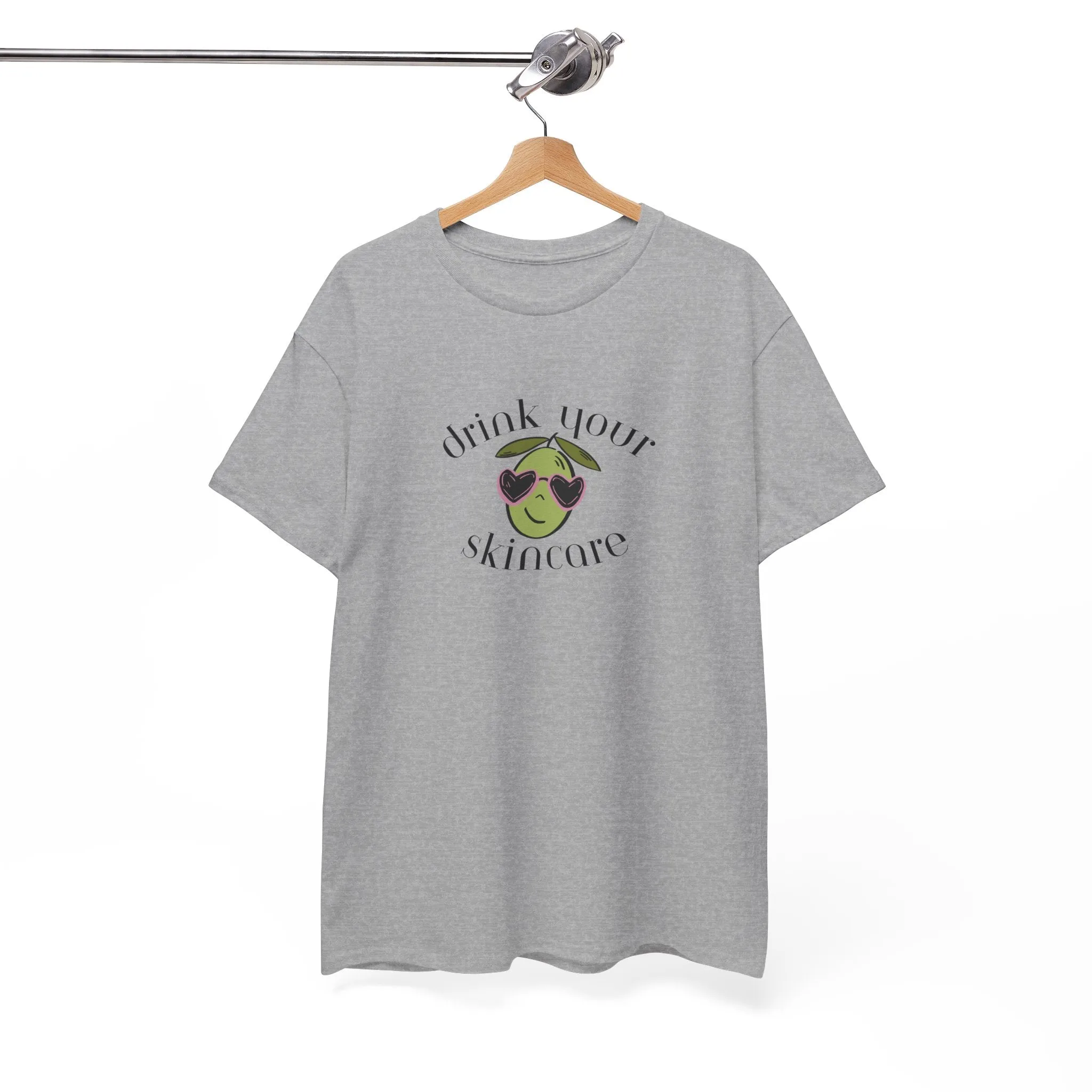 Drink your skincare / olive trees / olive sunglasses cartoon / Unisex Heavy Cotton Tee