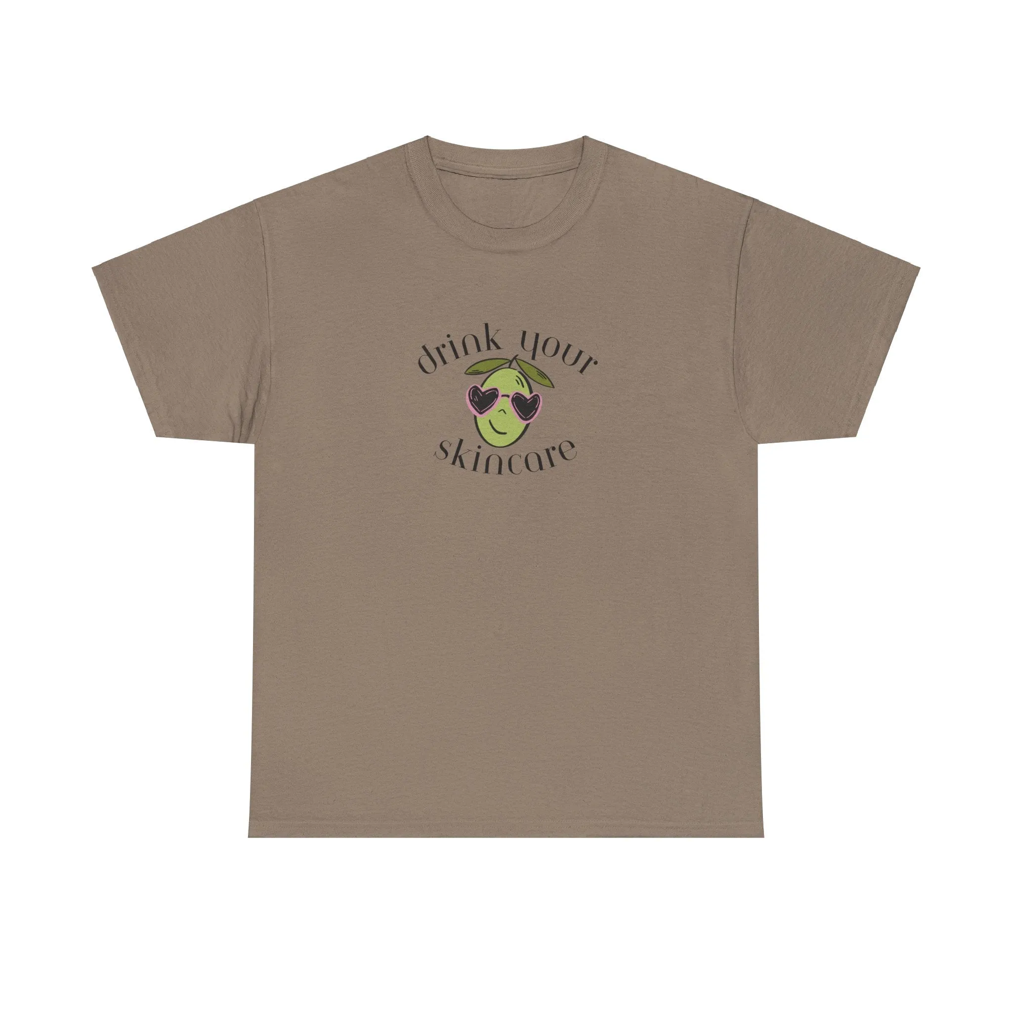 Drink your skincare / olive trees / olive sunglasses cartoon / Unisex Heavy Cotton Tee