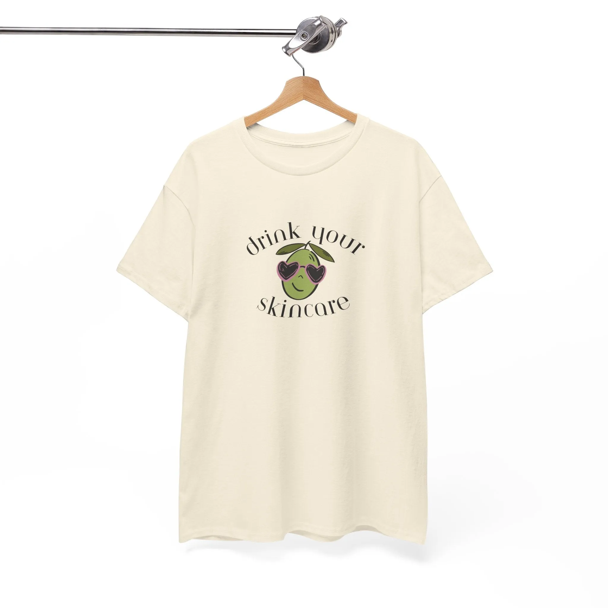 Drink your skincare / olive trees / olive sunglasses cartoon / Unisex Heavy Cotton Tee