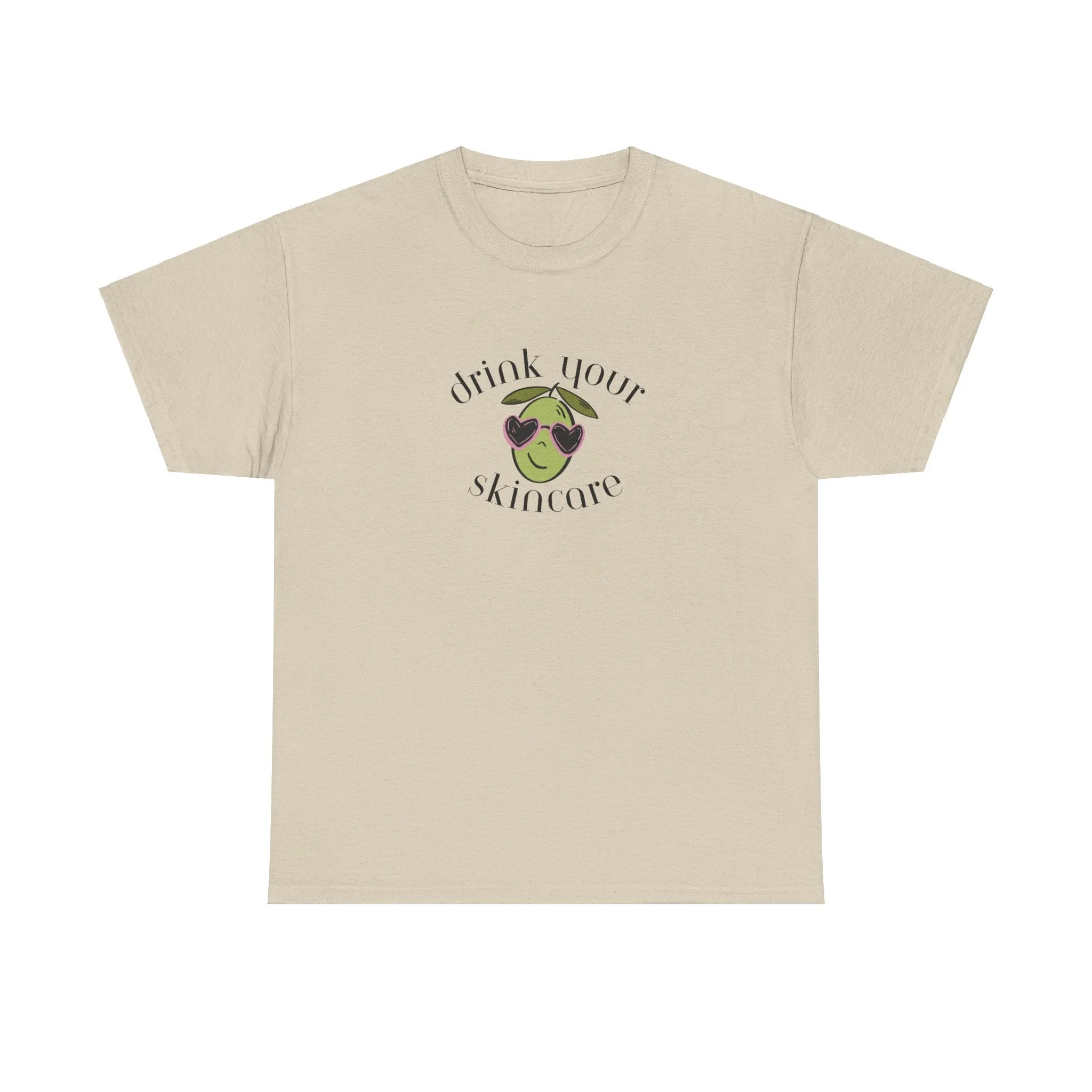 Drink your skincare / olive trees / olive sunglasses cartoon / Unisex Heavy Cotton Tee