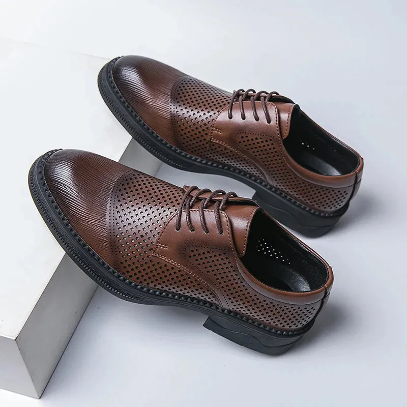 EleganceStride Handmade Oxford Derby Shoes