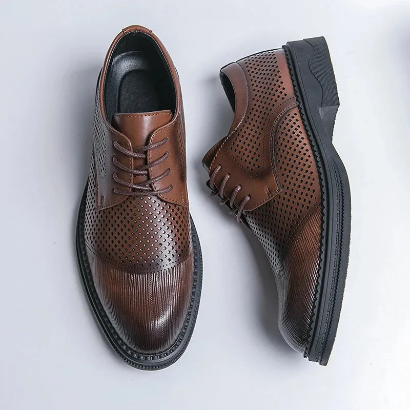 EleganceStride Handmade Oxford Derby Shoes