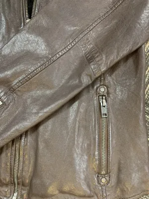 Else RF Leather Jacket - Dark Oak - SALE