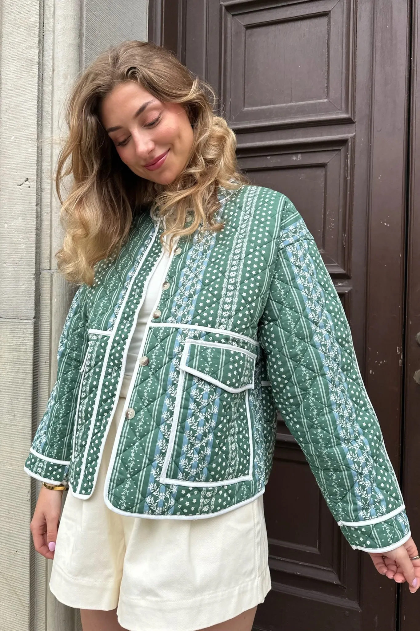 EmmyIC Quilted Jakke - Grøn