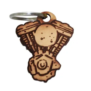 Evo Motor Keychain - Leather