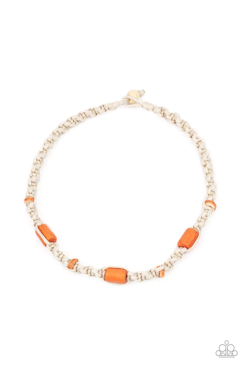 Explorer Exclusive - Orange Mens Necklace  - Paparazzi Accessories