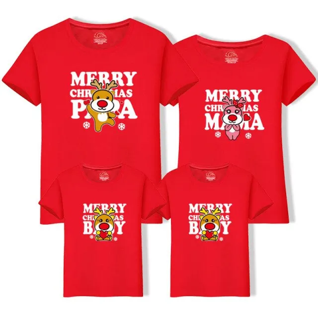 Family Clothing 2021 Christmas Snowman Print Family Matching Outfits