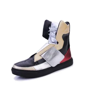 Fashion High Top Patchwork Hip Hop Shoes