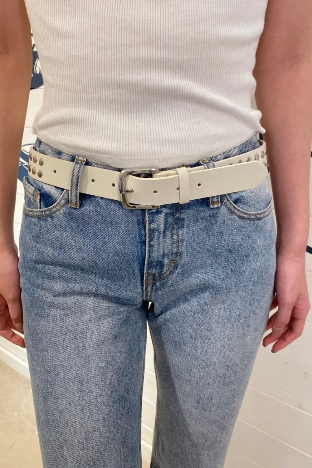 Faux Leather Buckle Belt