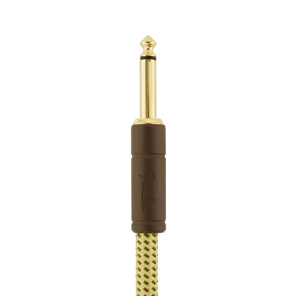 Fender Deluxe Series Angled Instrument Cable, 18.6ft, Tweed