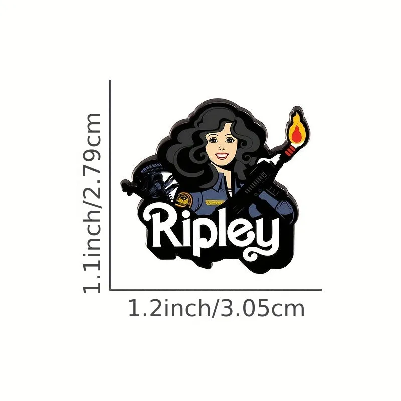 FLIXBLANY Ripley Cartoon Enamel Brooch Pin Novelty Lapel Metal Pin for Clothing