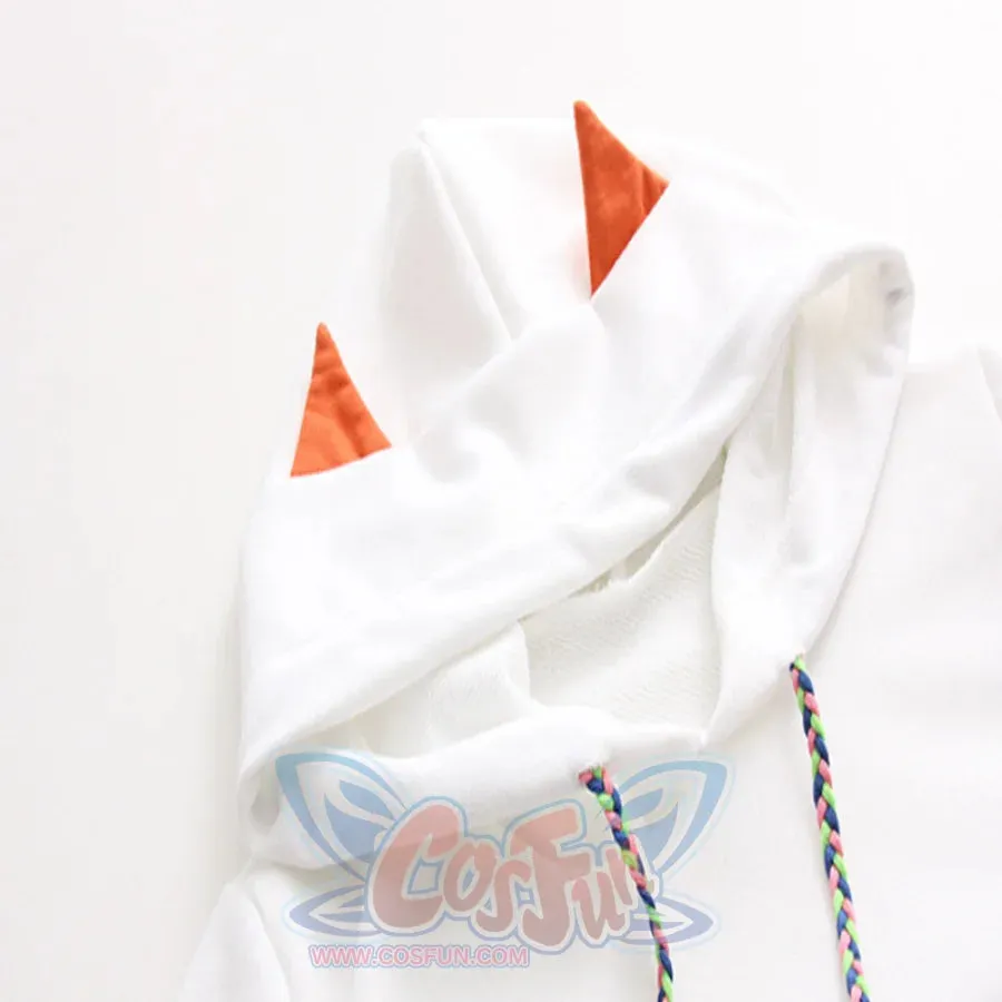 Fox with A grass Embroidery Braid Tie Fox Ears Hoodie J40028