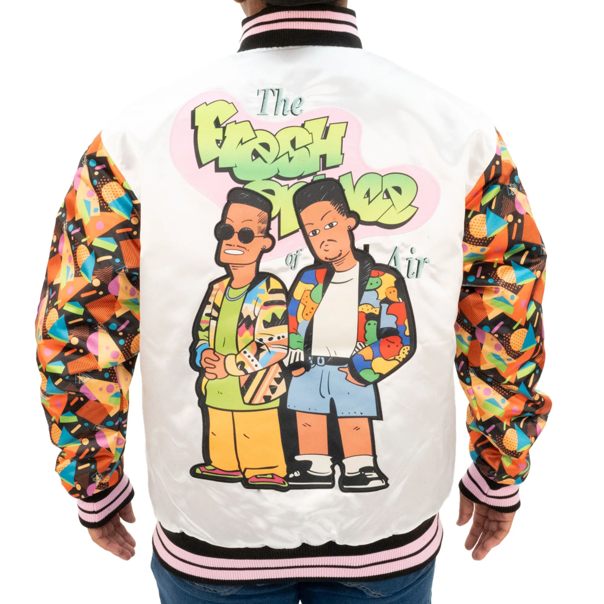 FRESH PRINCE RETRO SATIN JACKET (WHITE)