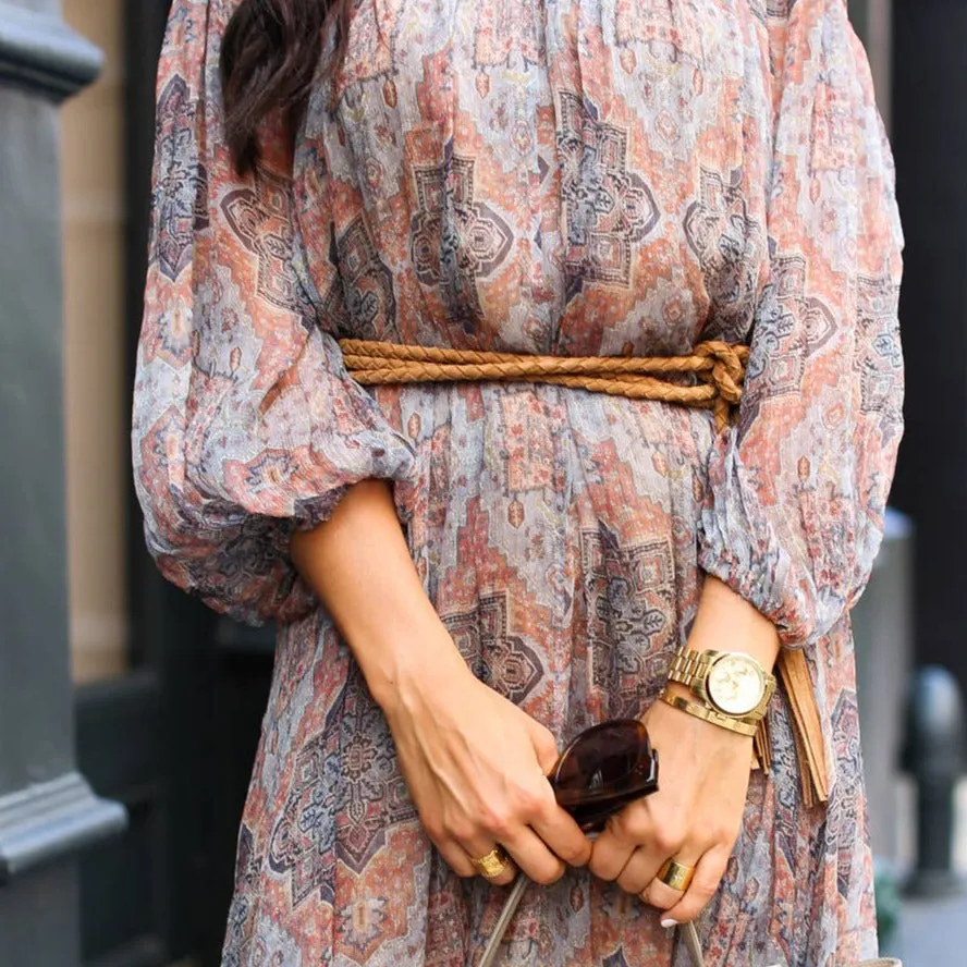 Fringe Soga Belt Burnt Red