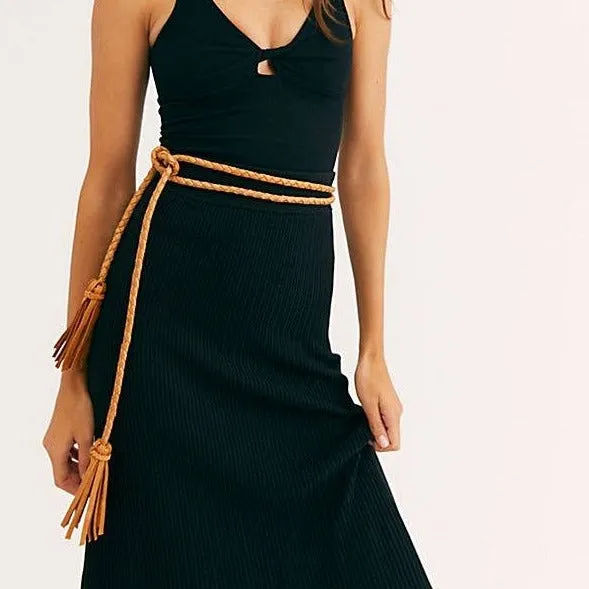 Fringe Soga Belt Burnt Red