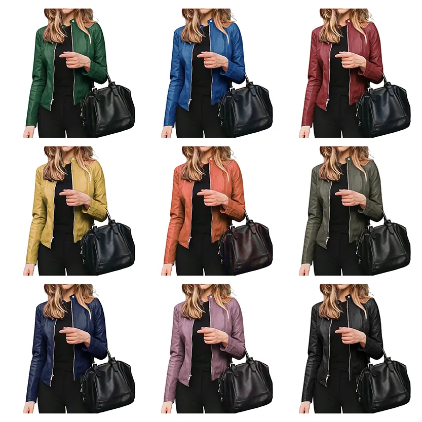 Funki Buys | Jackets | Women's Slim Fit Faux Leather Jackets