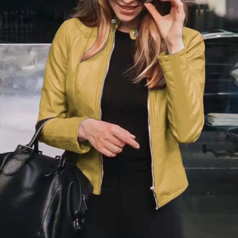 Funki Buys | Jackets | Women's Slim Fit Faux Leather Jackets