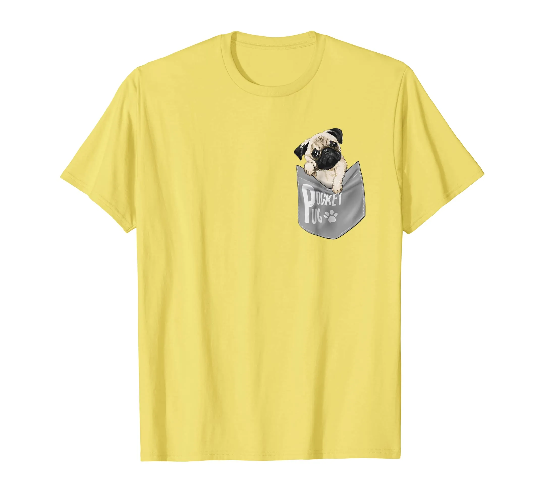 Funny Cute Pug Dog In Pocket T Shirt For Men Women Kids