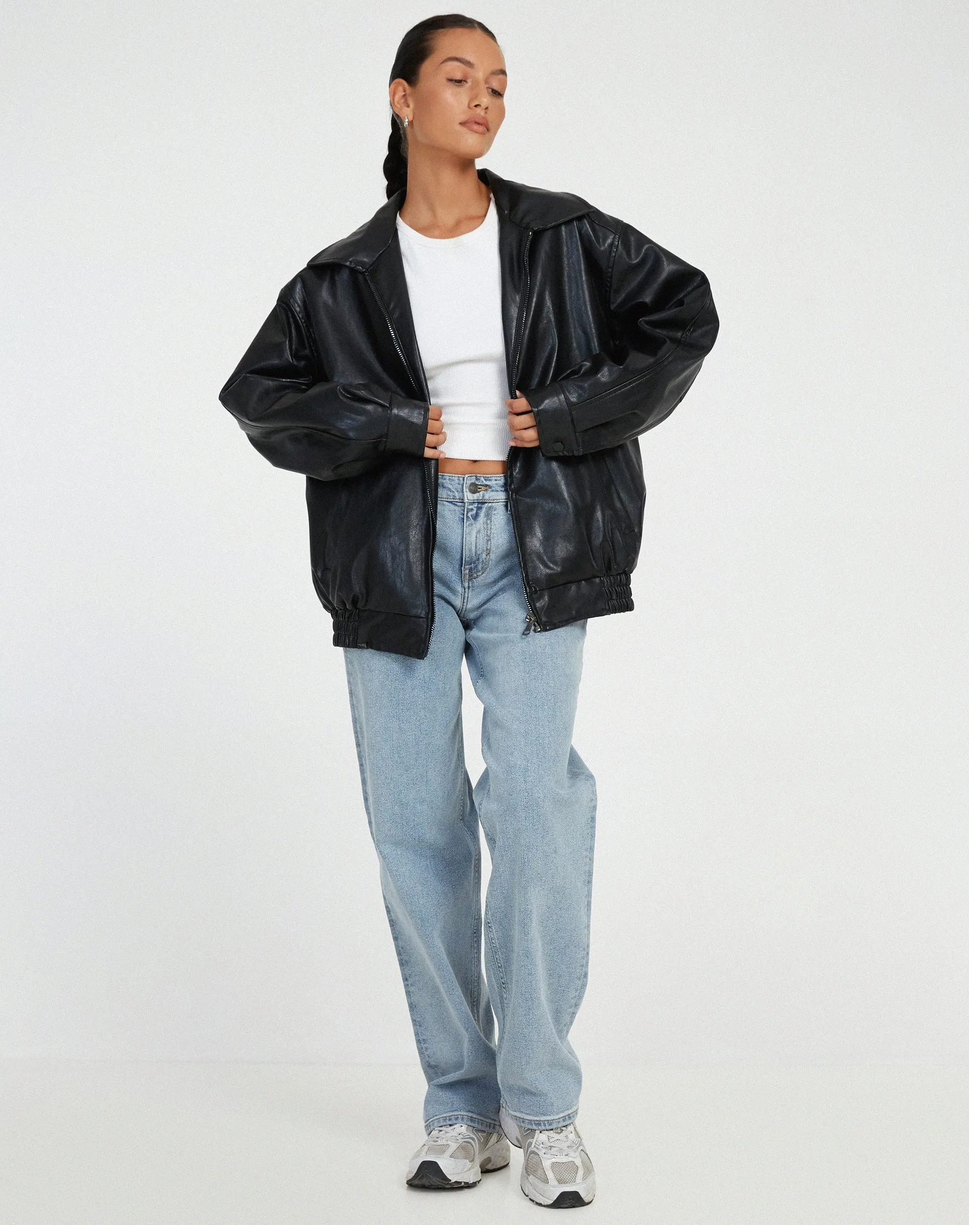 Gaia | Loose Leather Jacket