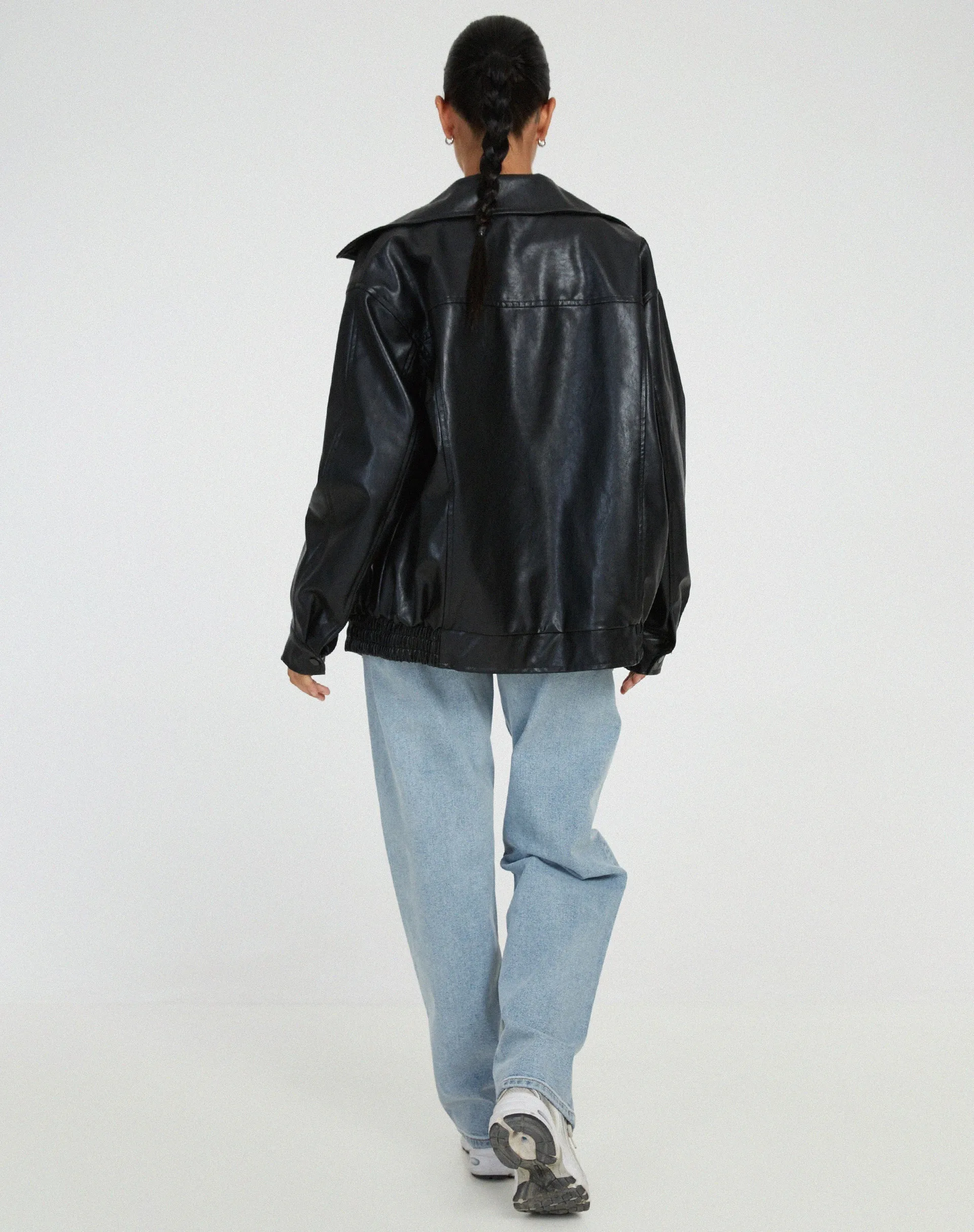Gaia | Loose Leather Jacket