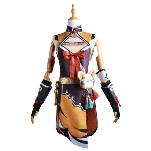 Game Genshin Impact Xiangling Outfits Halloween Carnival Costume Cosplay Costume