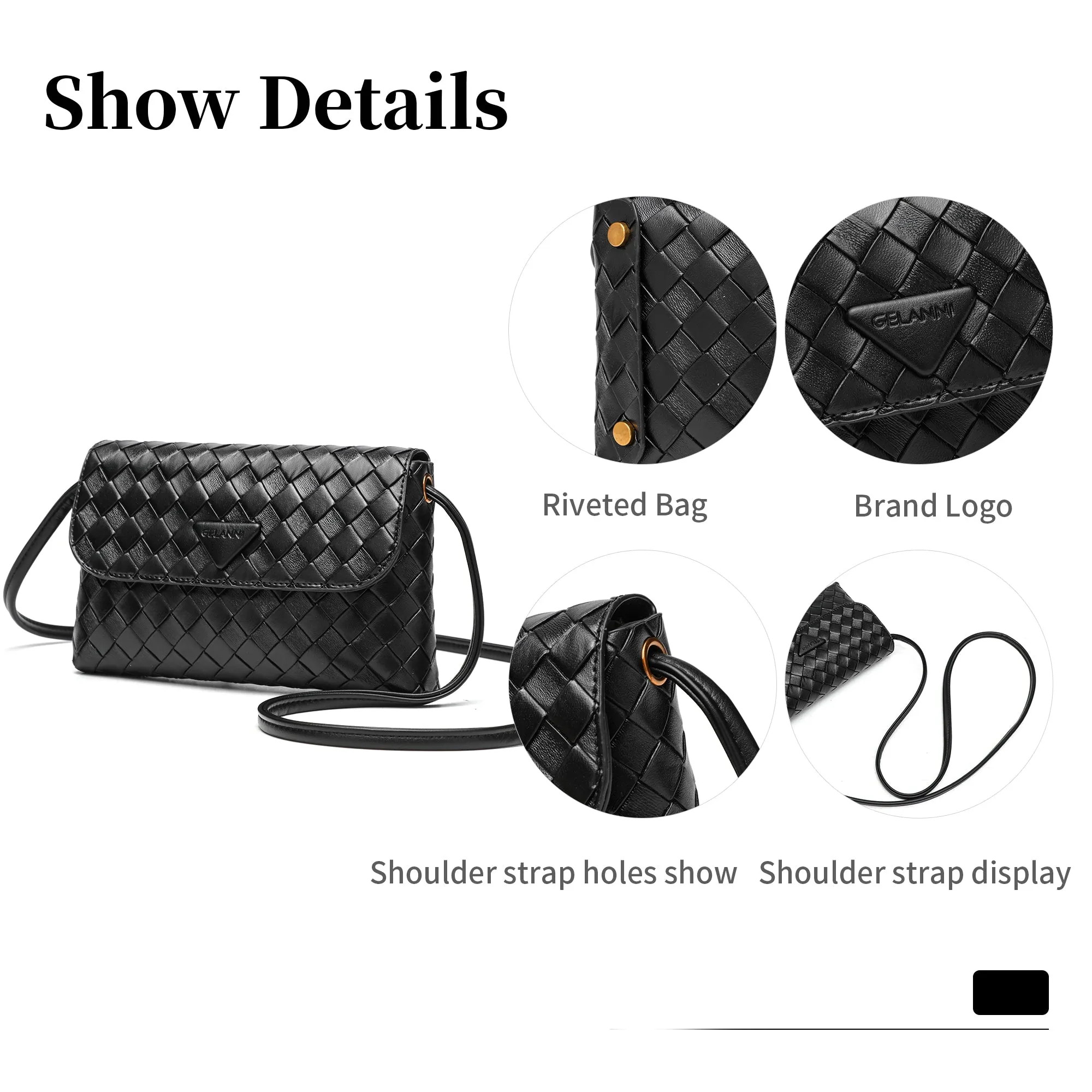 Gelanni Woven Bag -Black