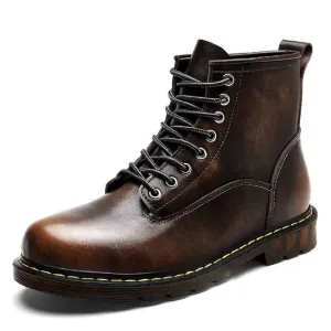 Genuine Leather Waterproof Ankle Boots