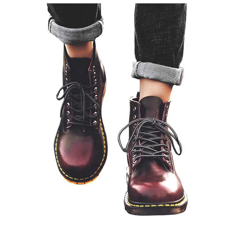 Genuine Leather Waterproof Ankle Boots