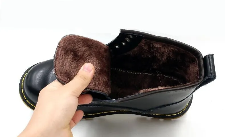 Genuine Leather Waterproof Ankle Boots