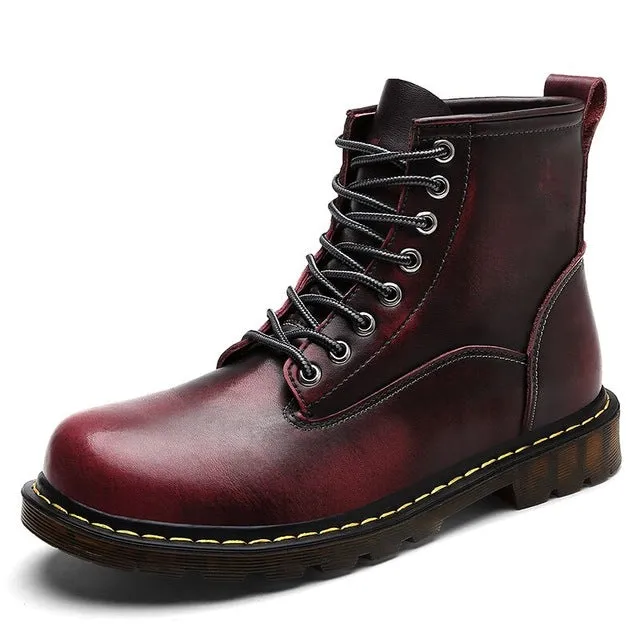 Genuine Leather Waterproof Ankle Boots