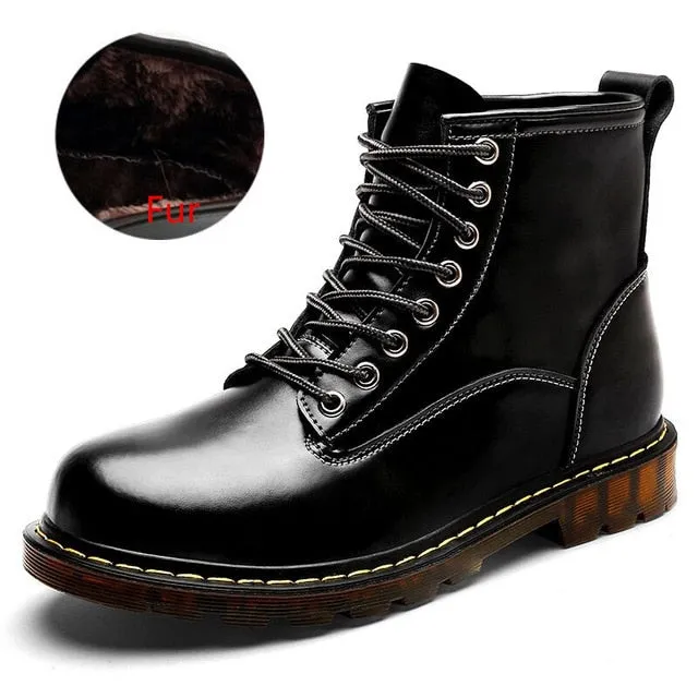 Genuine Leather Waterproof Ankle Boots
