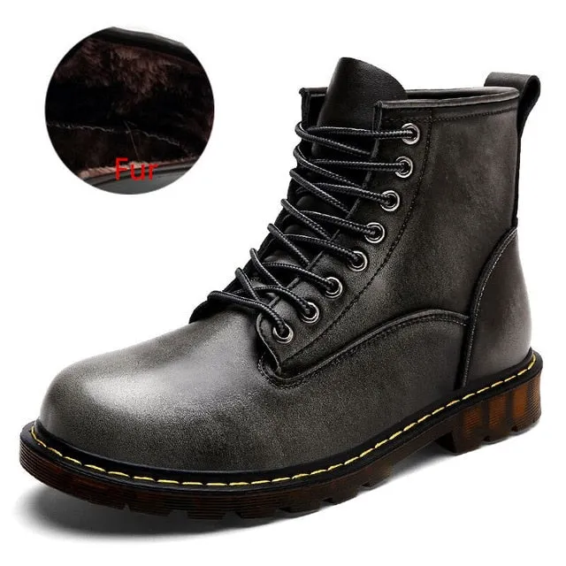Genuine Leather Waterproof Ankle Boots
