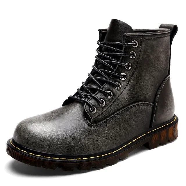 Genuine Leather Waterproof Ankle Boots