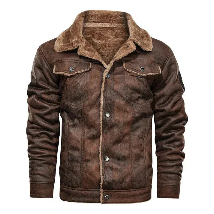 Genuine Leather Werner Slim Fit Bomber Jacket