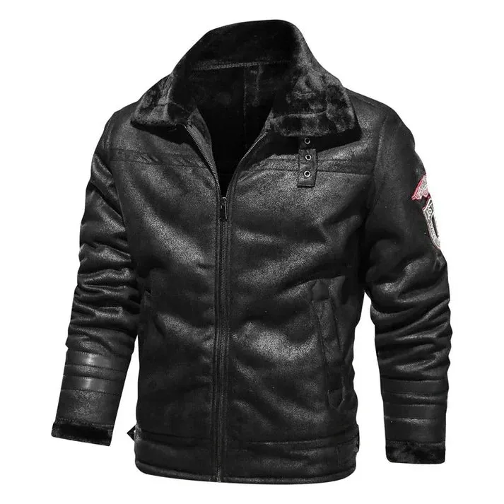 Genuine Leather Werner Slim Fit Bomber Jacket