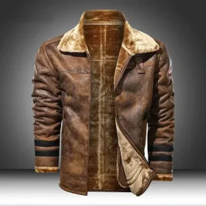 Genuine Leather Werner Slim Fit Bomber Jacket