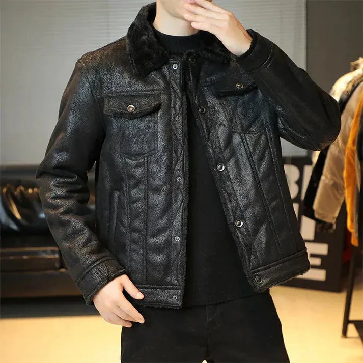 Genuine Leather Werner Slim Fit Bomber Jacket