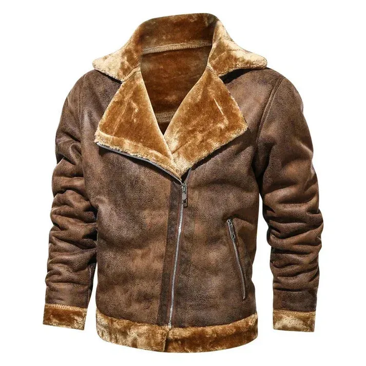 Genuine Leather Werner Slim Fit Bomber Jacket