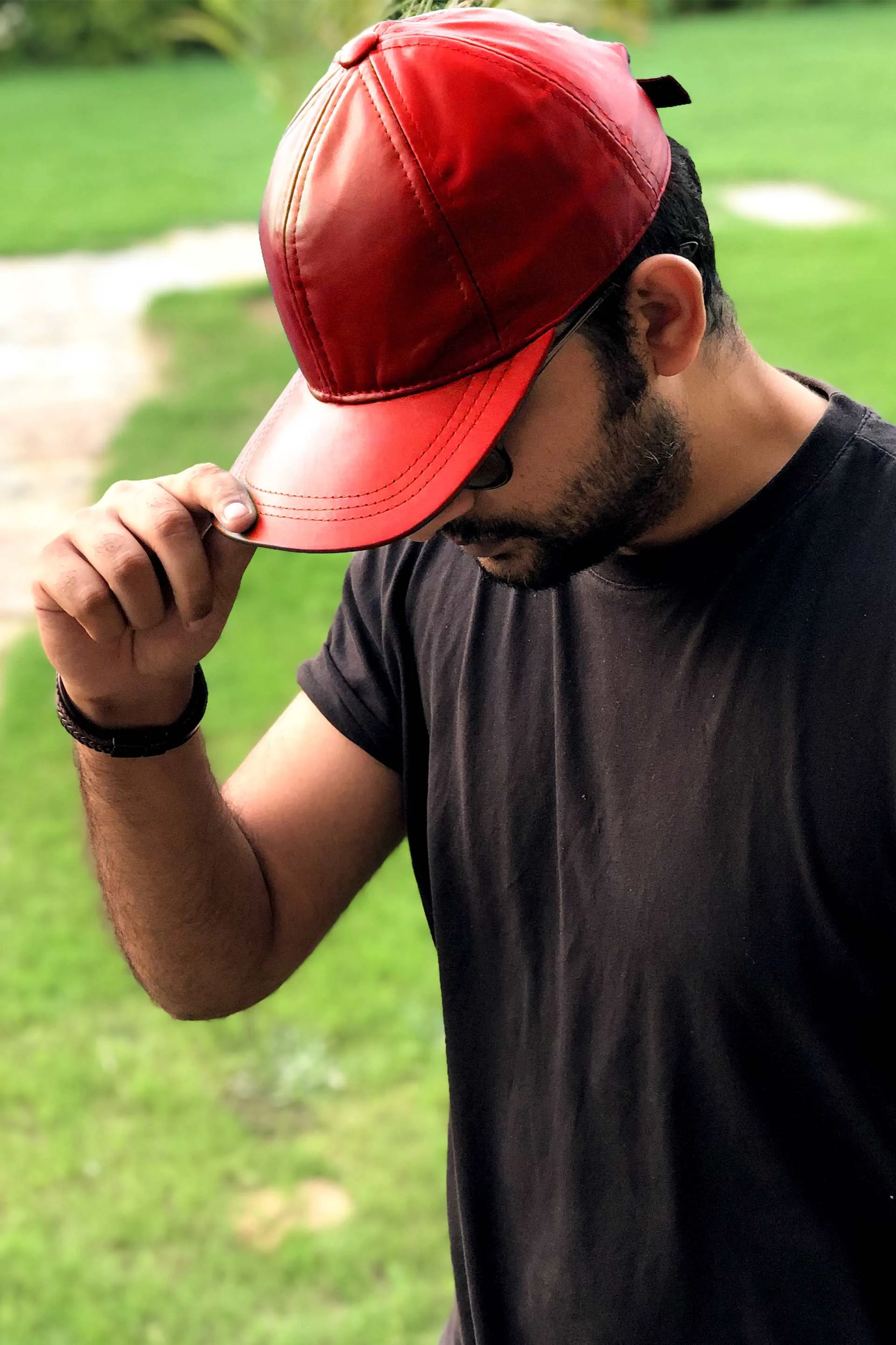 Genuine Sheep Leather Adjustable Baseball Cap // Unisex
