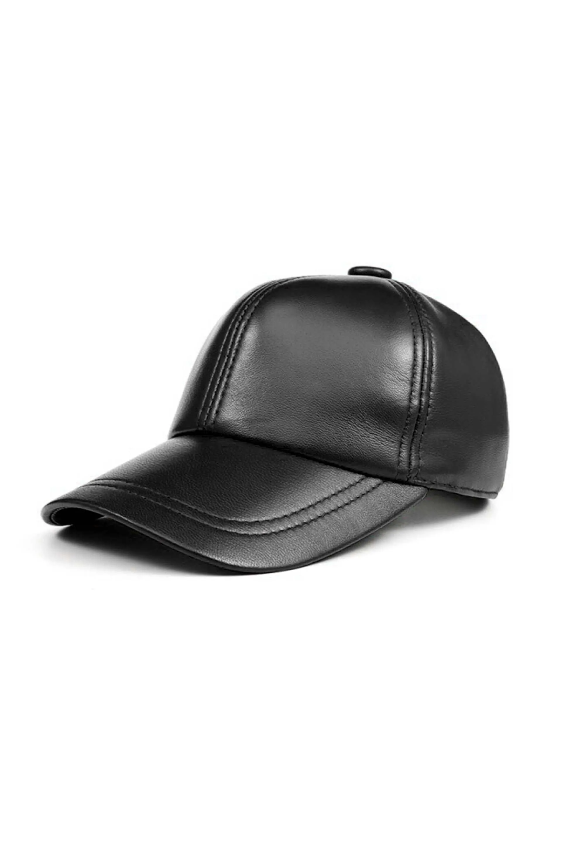 Genuine Sheep Leather Adjustable Baseball Cap // Unisex
